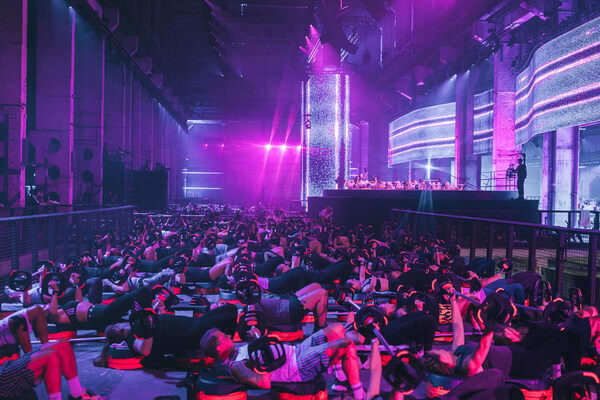 les mills live berlin brought 3,000 training fans to the legendary kraftwerk nightclub for a one-of-a-kind ‘fitness rave’
