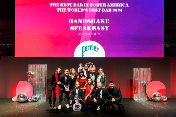 mexico city’s handshake speakeasy is crowned no.1 at the world’s 50 best bars awards 2024, sponsored by perrier, held at a live ceremony in madrid